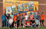 Group shot after the mural is hung
